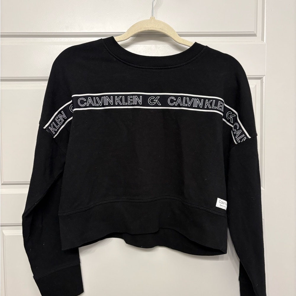 Calvin Klein Black Sweatshirt with Logo Detail